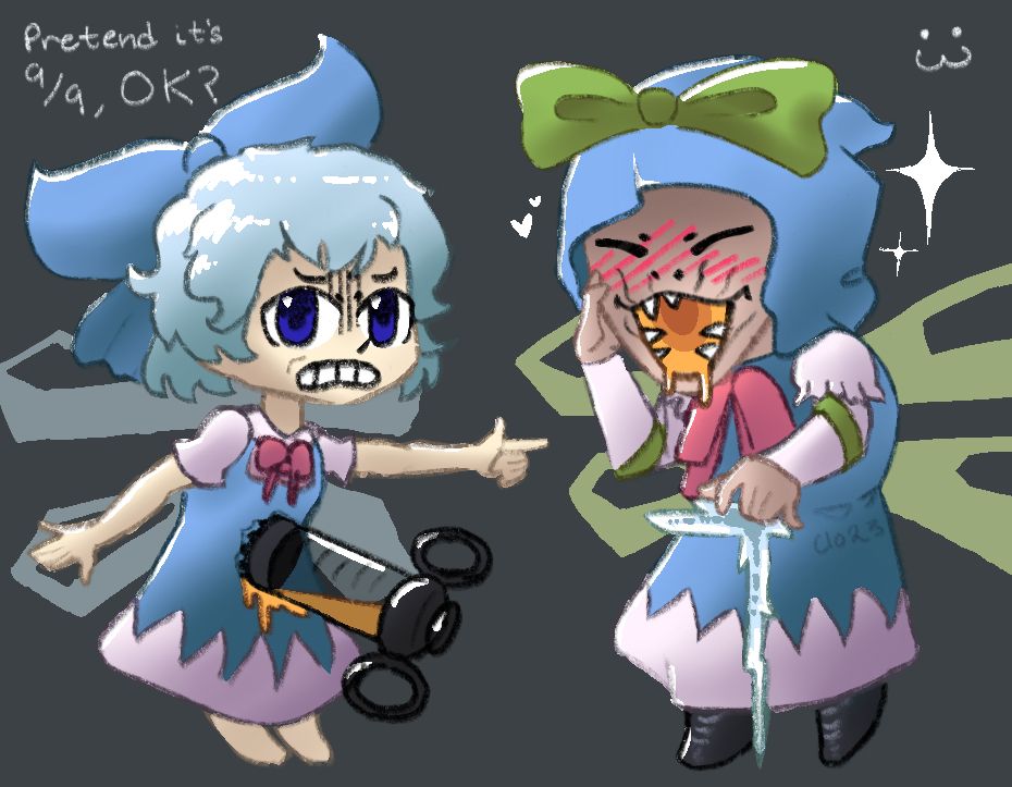 talbot grimes dead by daylight has stabbed cirno from touhou with a syringe (she is done for)