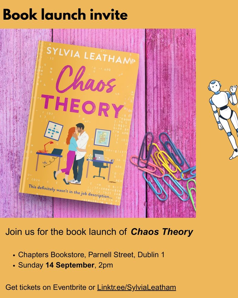 Invite to the book launch for Chaos Theory at Chapters on Sunday 14 September, 2pm. 