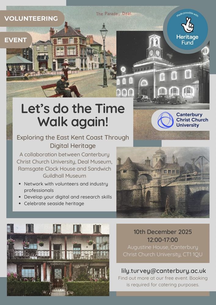 Poster for Volunteering Day on 10 December. Email Lily Turvey for details: lily.turvey@canterbury.ac.uk