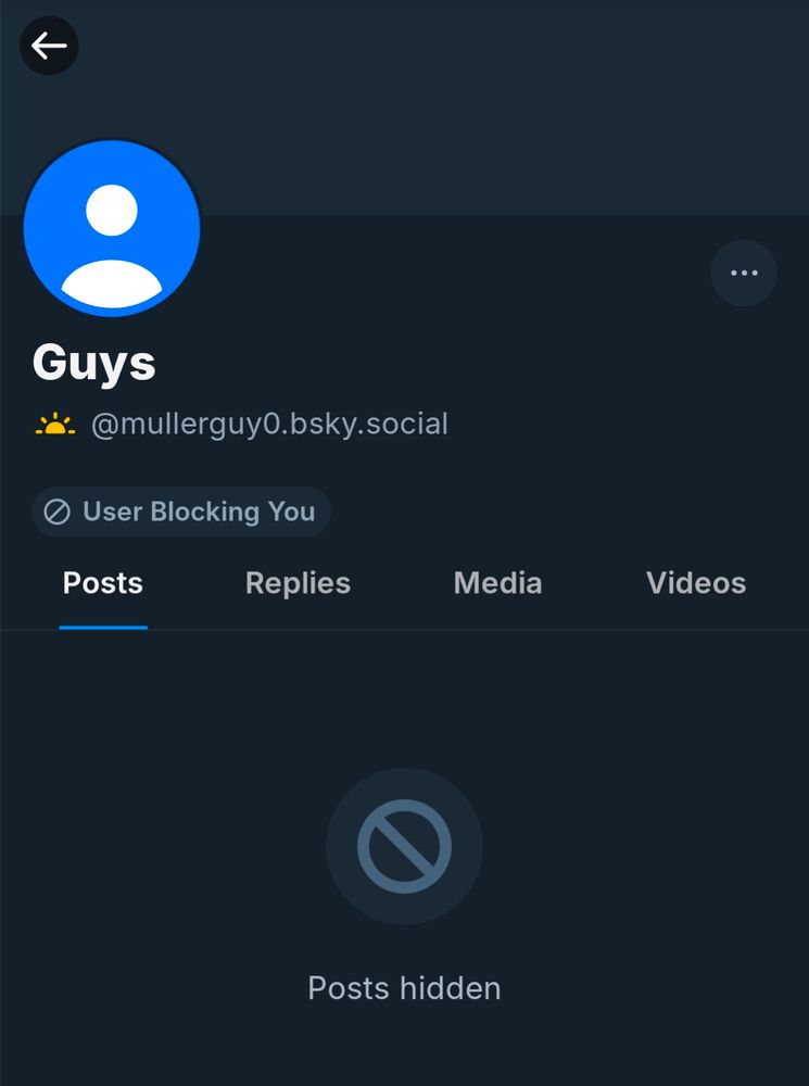 The user who sent me the original message is now blocking me