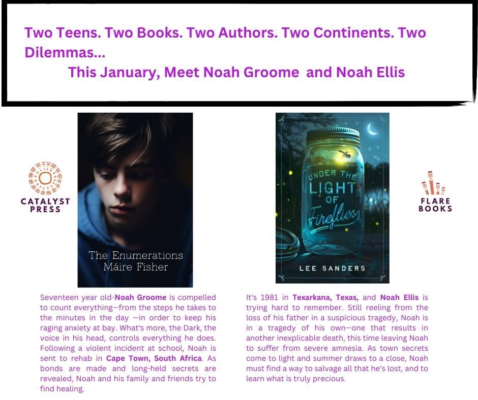 Meet two of our favorite Noahs this January in two great books for kids who think they are grownups and/or grownups who think they are kids. Preorder your copies of Under the Light of Fireflies https://www.catalystpress.org/.../coming-soon-under-the... from Flare and The Enumerations from Catalyst https://www.catalystpress.org/enumerations 📚📖❤️‍🩹
