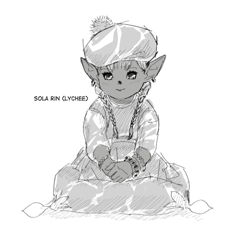 sketch of Sola Rin (lychee)