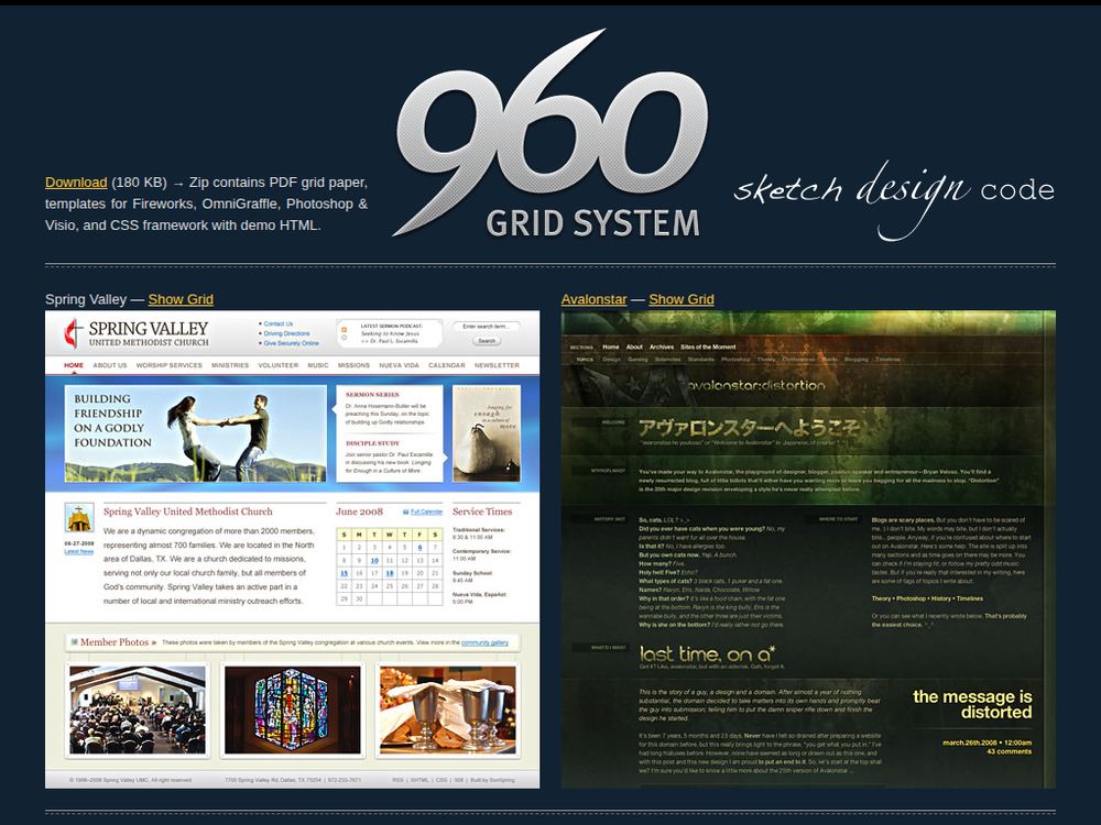 Screenshot of 960.gs on July 05, 2008