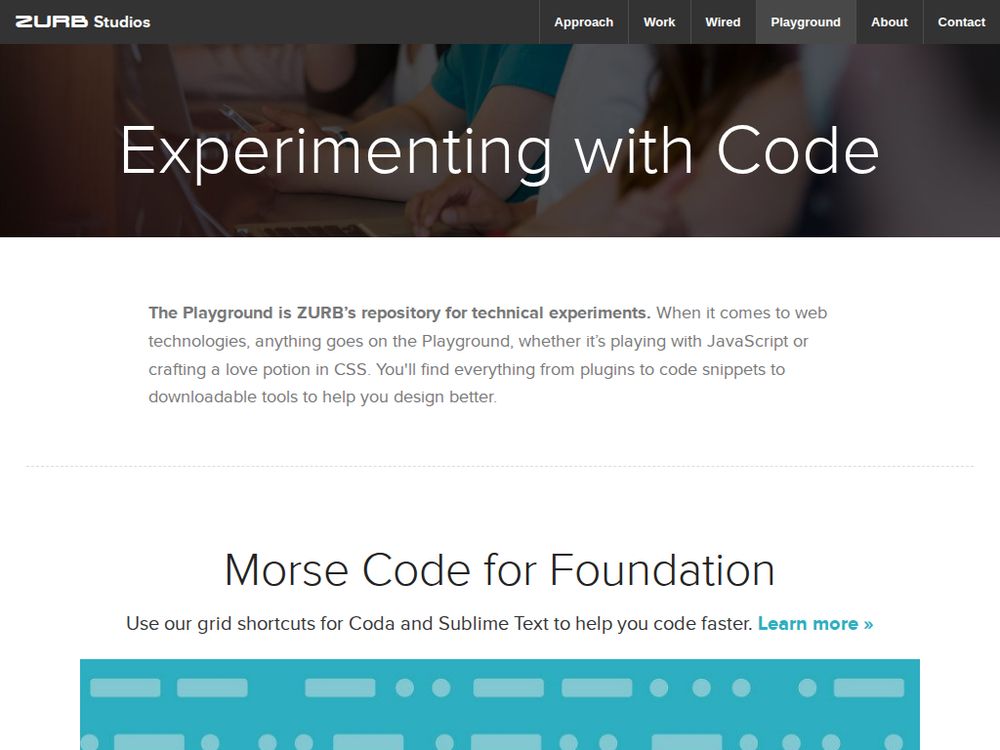 Screenshot of zurb.com on May 21, 2015