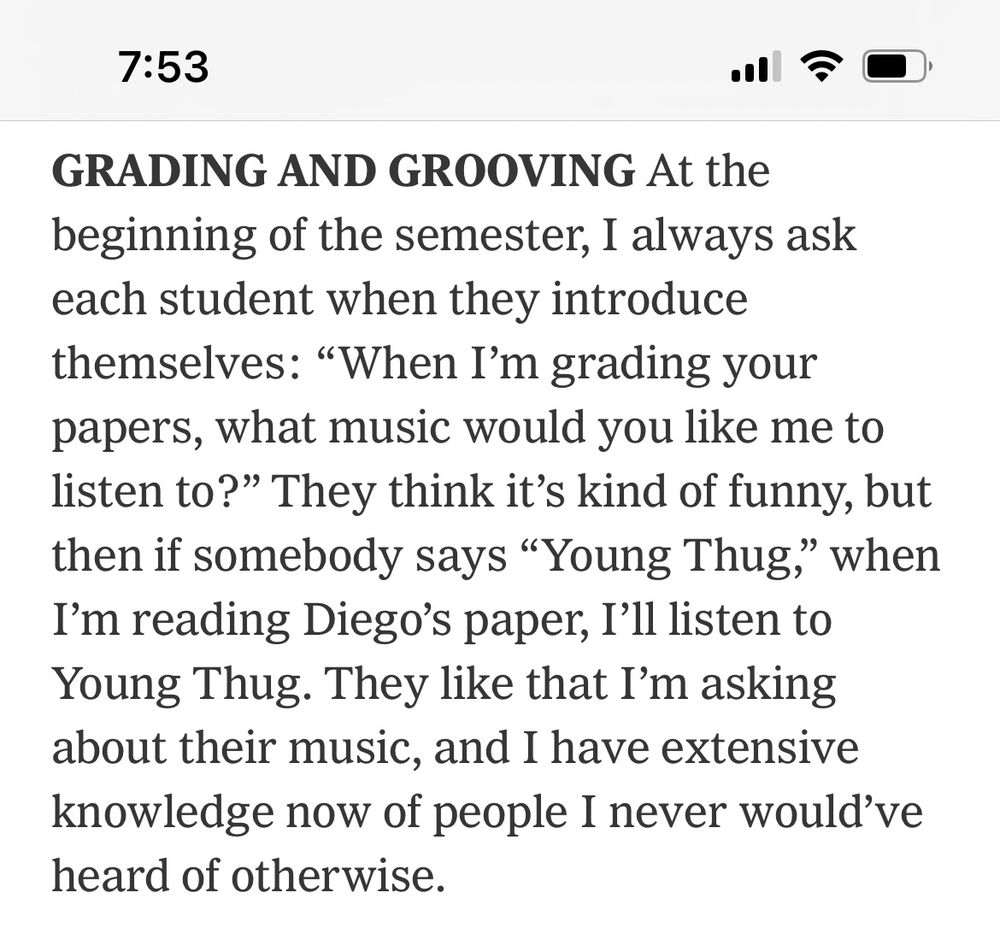 Text from gift-linked article about how one teacher grades papers.