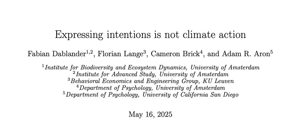 Title page of a short commentary submitted to PNAS by Florian Lange, Cameron Brick, Adam Aron, and myself