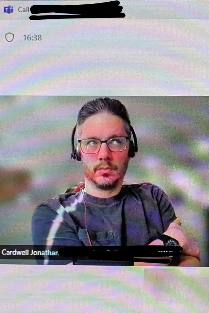A man in a Microsoft Teams window. 