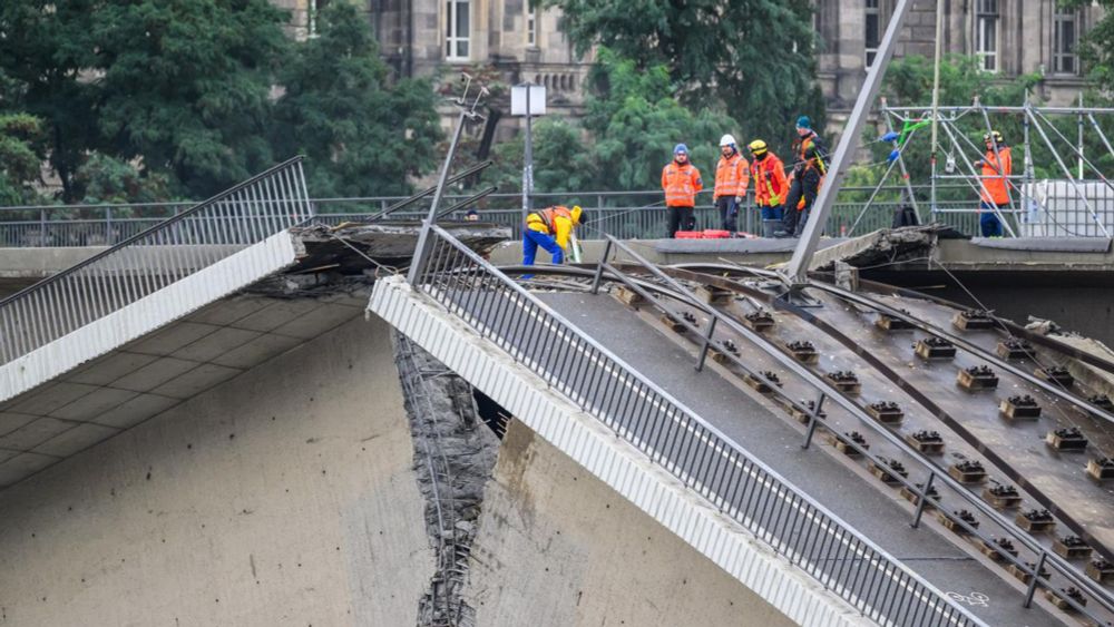 Carolabrücke: Sorge wegen drohendem Hochwasser