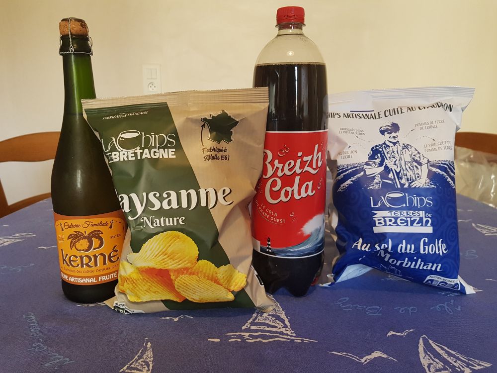 Aperitif 100% breton cidre chips et Breizh Cola
