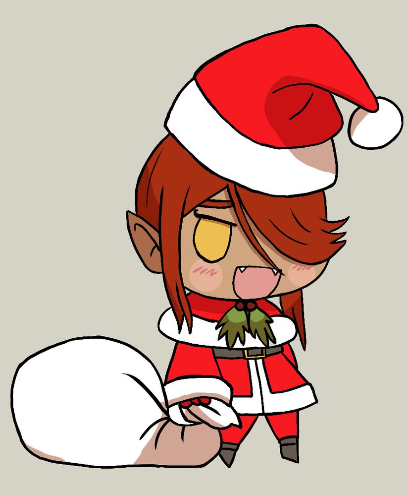 It is the Saber Padoru meme, except instead it's my OC Kirin who is a cute lil' redhead vampire