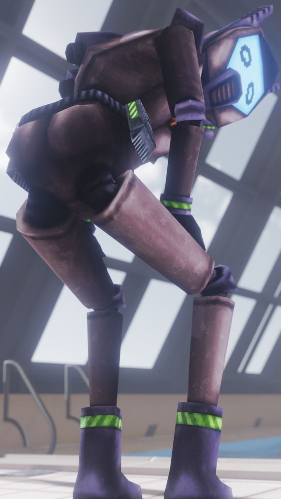 Combat form Demo-chan showing butt at That Pool.