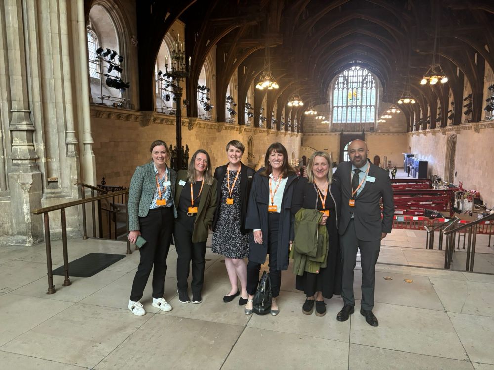 Picture of Manchester Met academics visiting UK Parliament
