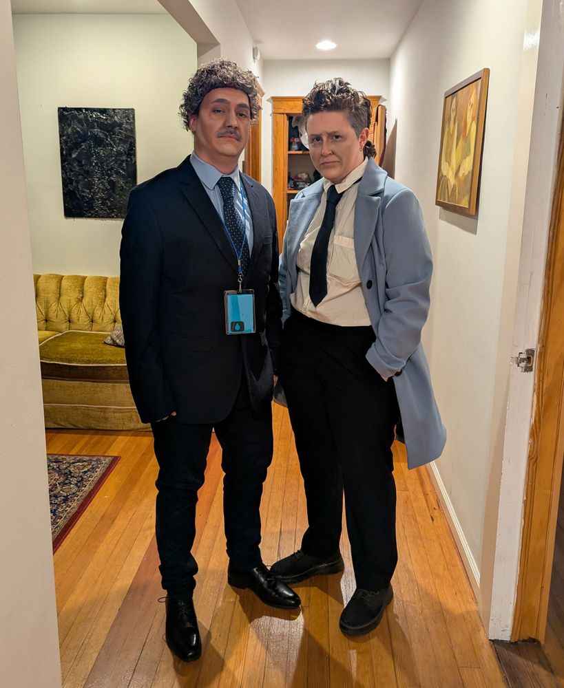 Another picture of PinkieOats and Sluggo as Irving and Burt from Severance, respectively 