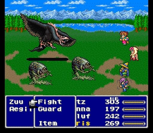 Battle screen from Final Fantasy V