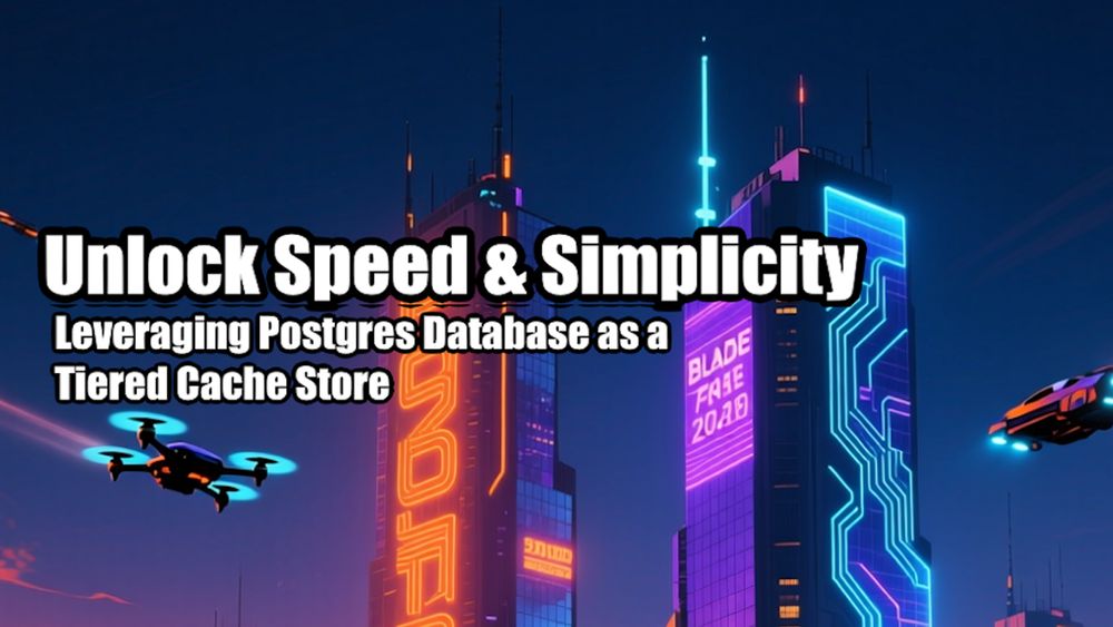 spot art.
text reads: Unlock Speed & Simplicity
Leveraging Postgres Database as a
Tiered Cache Store
