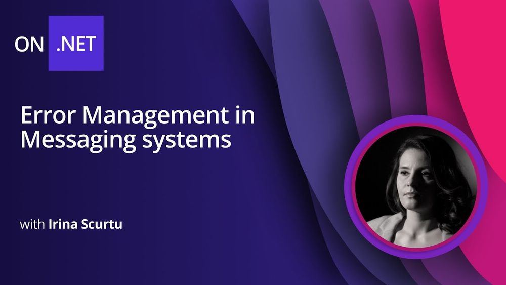 spot art.
Photo of presenter(s).
text reads: On .NET Live - Error Management in Messaging systems