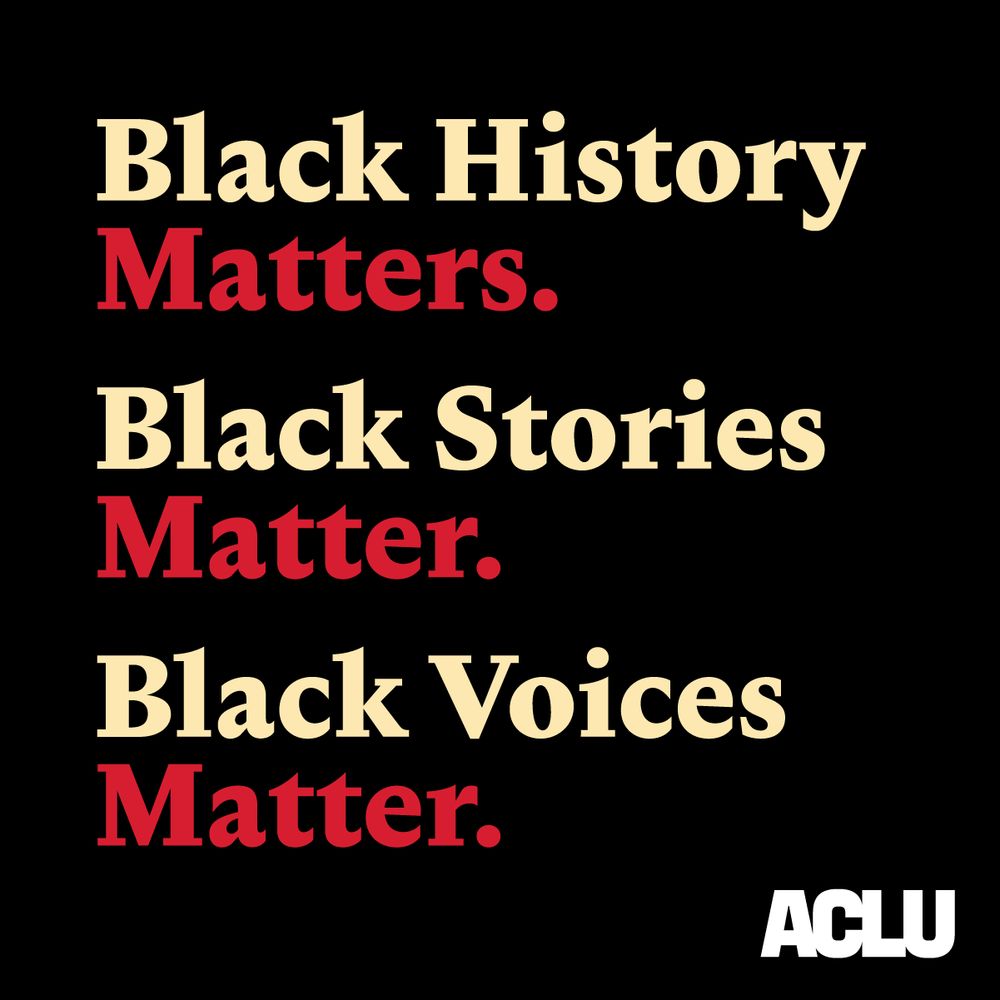 Image of a black graphic reading "Black History Matters."
"Black Stories Matter."
"Black Voices Matter."
