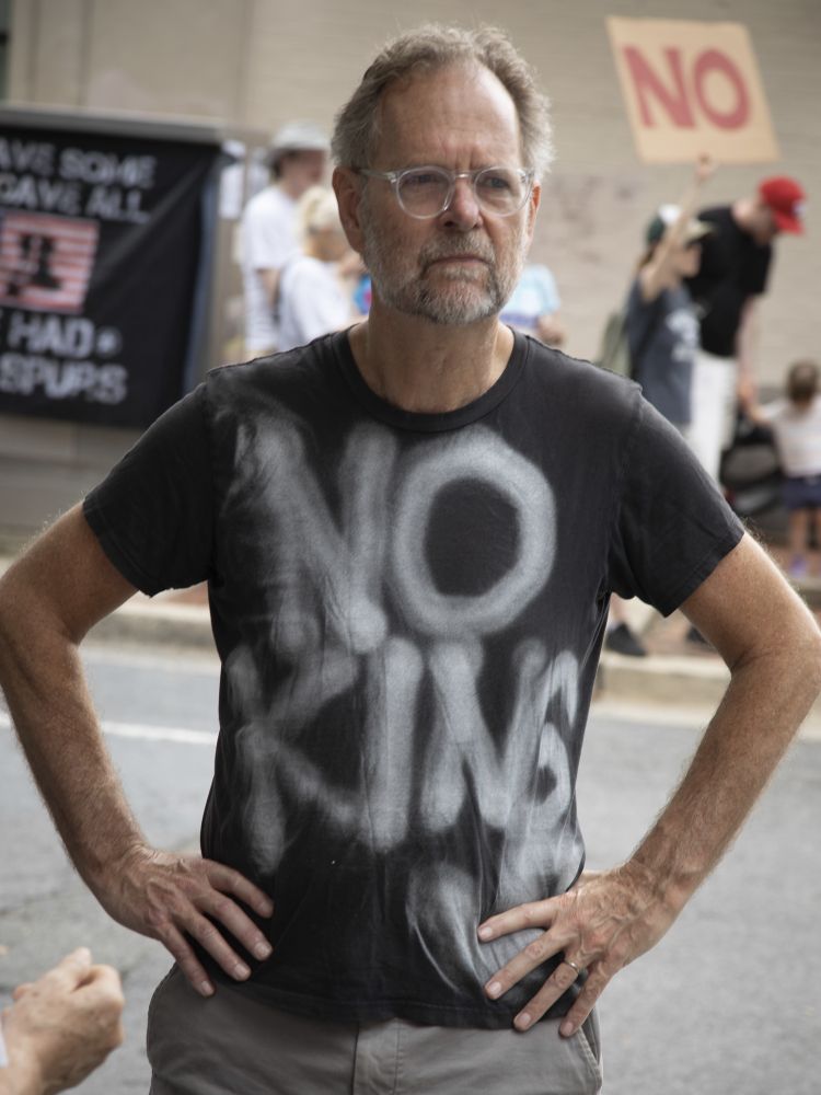 Man in shirt painted 