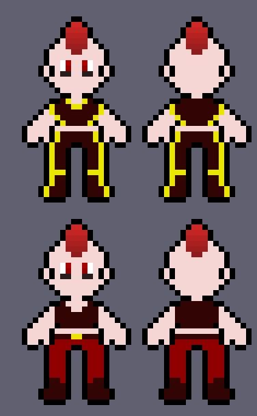 Karmen, sprite frente e trás.



    Ficha de Personagem 

Nome: Karmen Woods.

Nome de vilã: Holy Bomb

Genero: Feminino(cis)

Idade: 21

Estilo de combate: Usa seu poder para arremessar bombas, além de ser uma especialista em Box.

Personalidade: Explosiva mas sabe se segurar se for realmente necessário. Também é bem rebelde.

Poderes: Pode explodir tudo que toca, também podendo criar rajadas de explosão ao usar seus poderes no próprio ar, não sendo muito poderosa mas útil. Suas explosões são fortes em geral, mas dependendo do que ela explode e o quão importante isso é, a explosão pode se tornar mais poderosa, sua arma secreta sendo explodir partes de seu próprio corpo. Objetos de valor sentimental também contam para o Buff em suas explosões.

 (Seus poderes vem da entidade do Sacrifício e da Explosão)