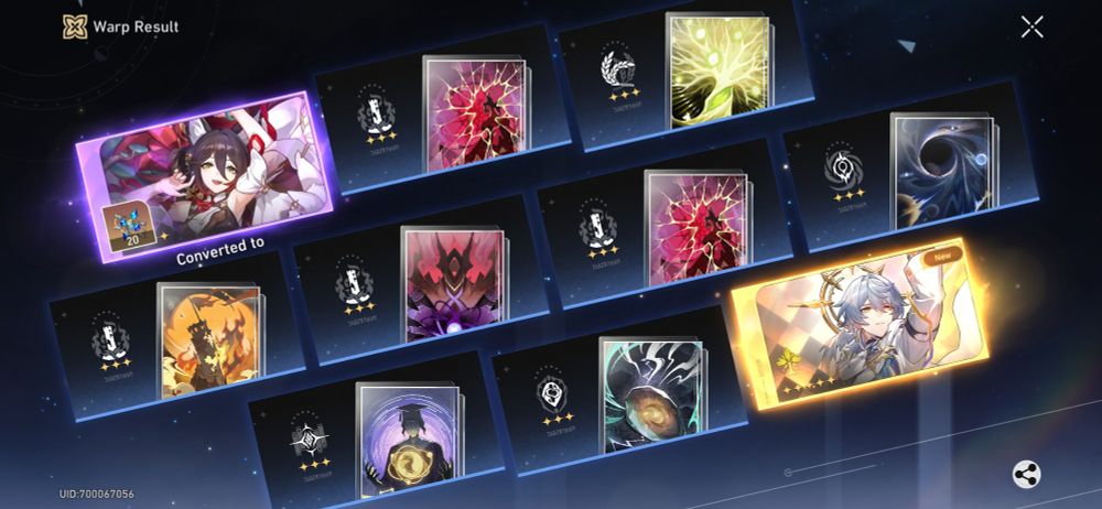 A 10x Warp on Sunday's banner (my 5th in total) - I got Sunday