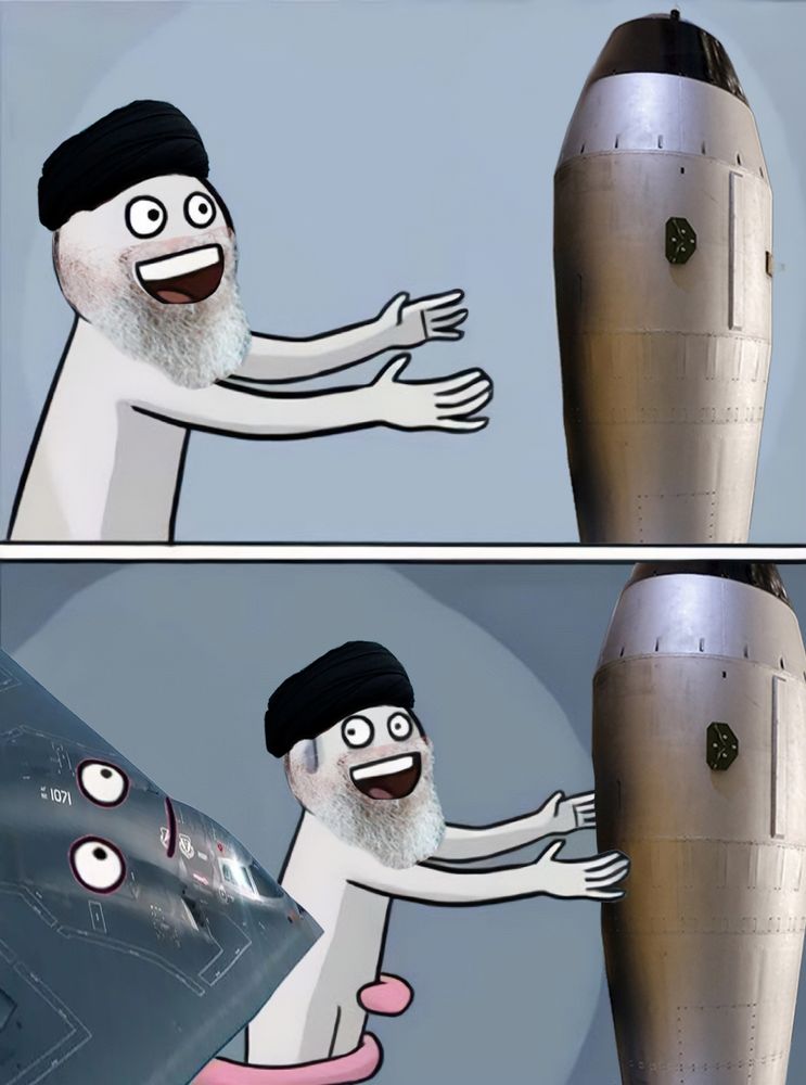 Les mollahs content d'approcher de la bombe.

Le B2 qui arrive.