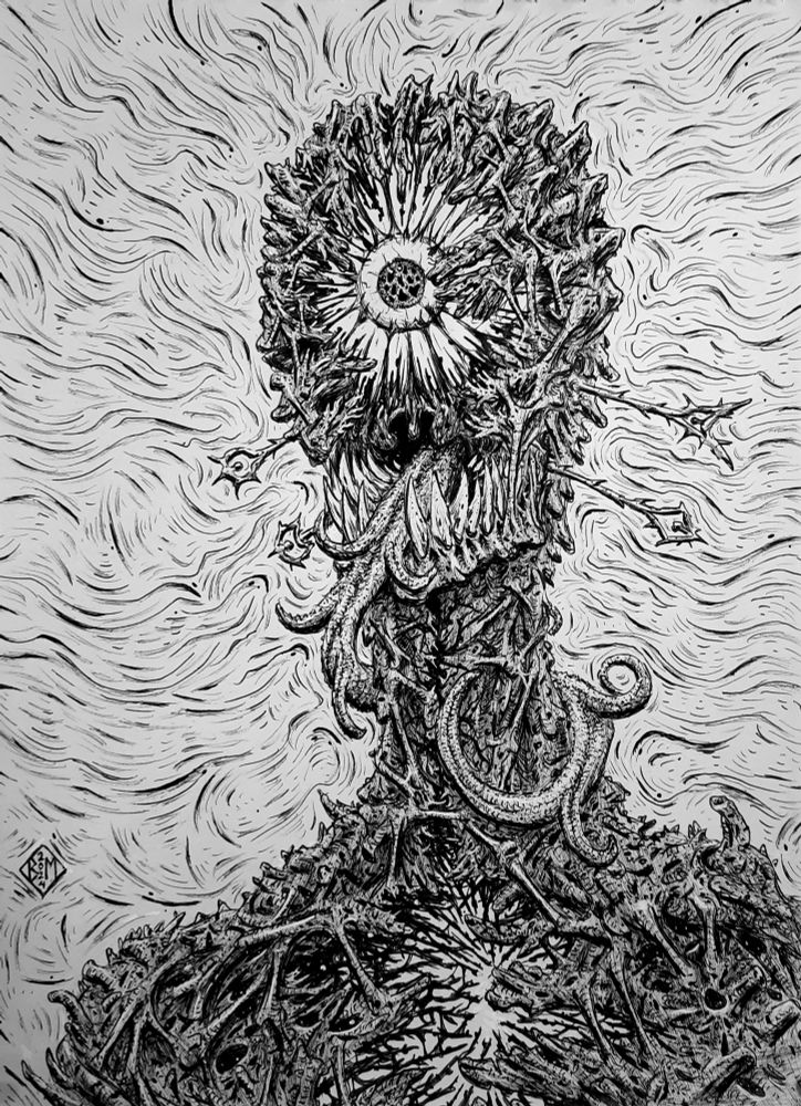 Illustration of one of the hollow failures produced by the Sisterhood of the Weave, in their efforts of gaining mastery over manipulation of the human souls.