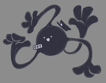 Oswald can sprout multiple limbs from any part of his body. He's seen sprouting multiple hands to wave at something. He's also wearing a name tag that shows his nickname, Osy.