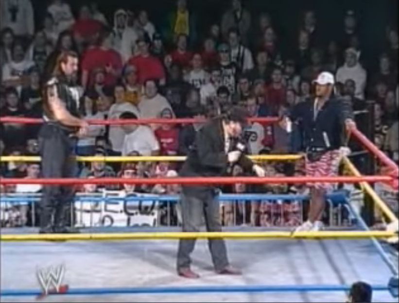 Paul Heyman in the ring at Three Way Dance in 1995 firing Sabu for missing a date in ECW.