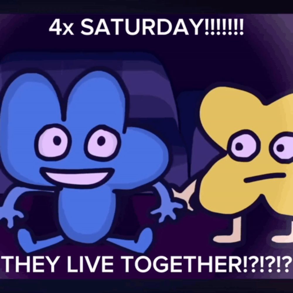 a cartoon of four and x with the caption " they live together "