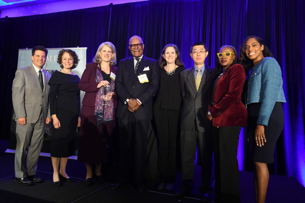 A group photo of the 2025 AIMBE awardees during the banquet.
