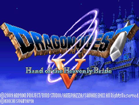Title screen for Dragon Quest V : Hand of the Heavenly Bride
