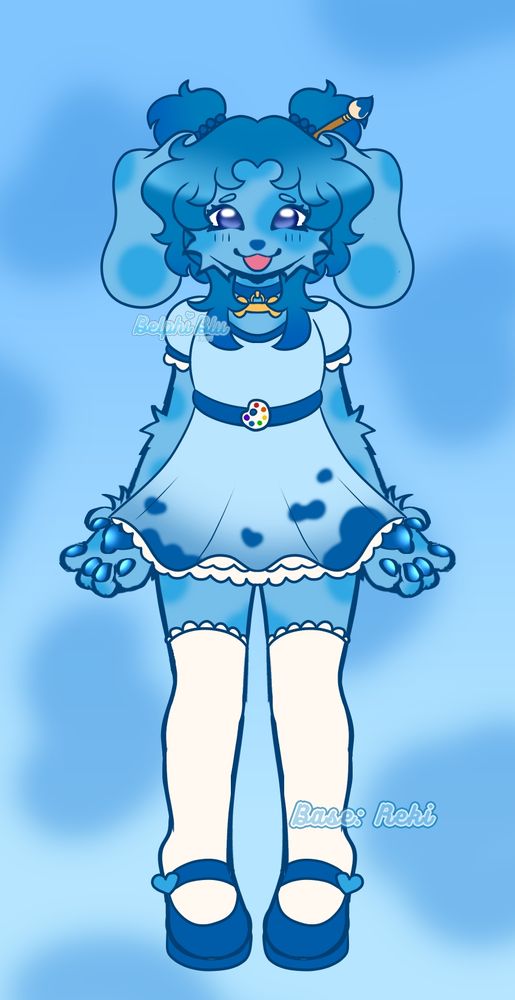 Blues Clues themed adopt covered in paint