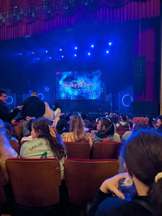 View from my seats at the Chicago Theatre for "Pretty Guardian Sailor Moon The Super Live" before the show started.
