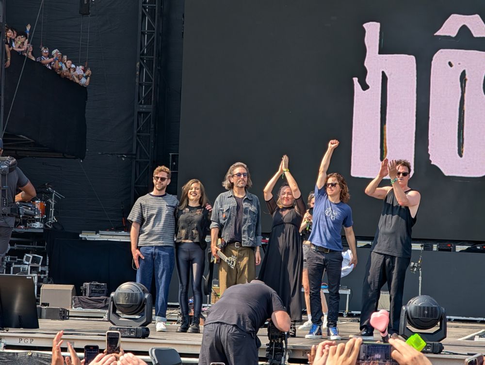 The UK Band Boa on stage after finishing their set. They just played Duvet, the song used in the opening of Serial Experiments Lain