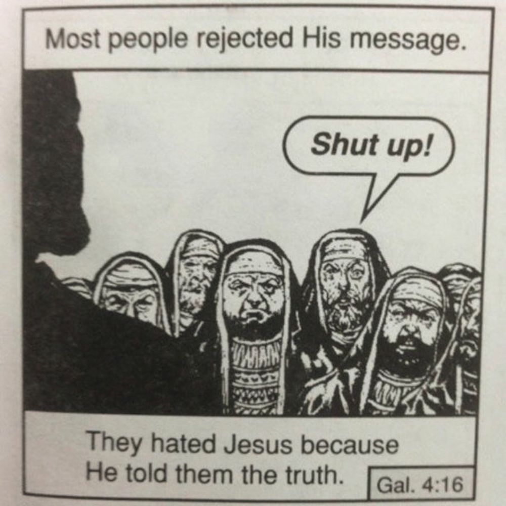 They hated Jesus meme.