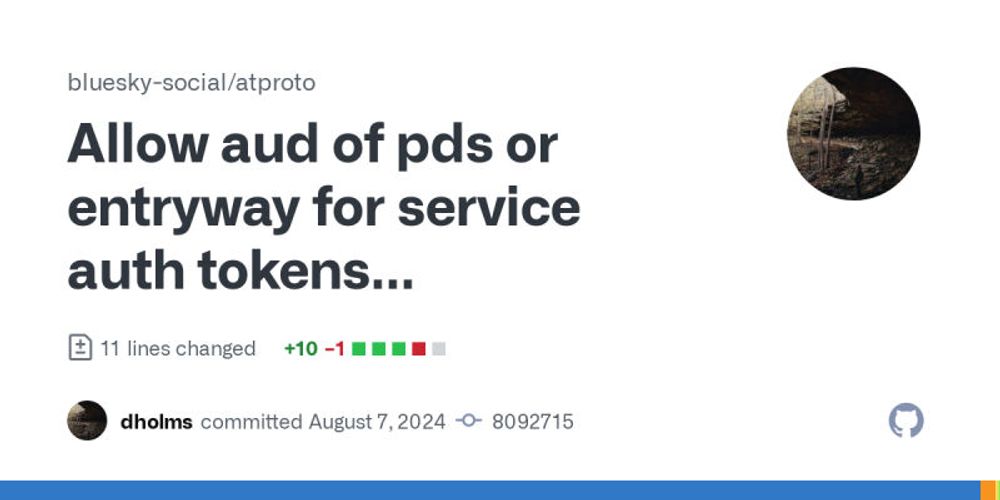 Allow aud of pds or entryway for service auth tokens on pds (#2694) · bluesky-social/atproto@8092715