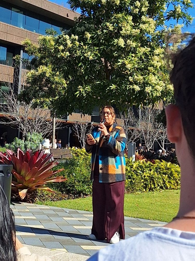 Mehreen Faruqi speaks to rally