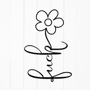 A flower with its stem bent into the shape of the word "fuck."