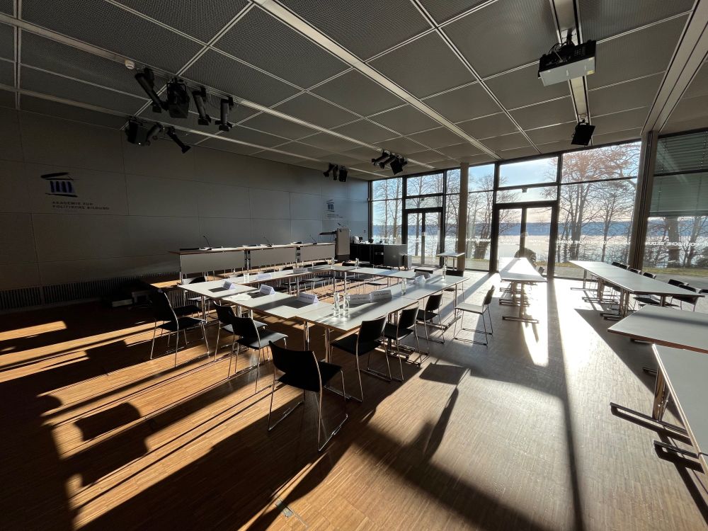 The auditorium at APB Tutzing after the end of the workshops.