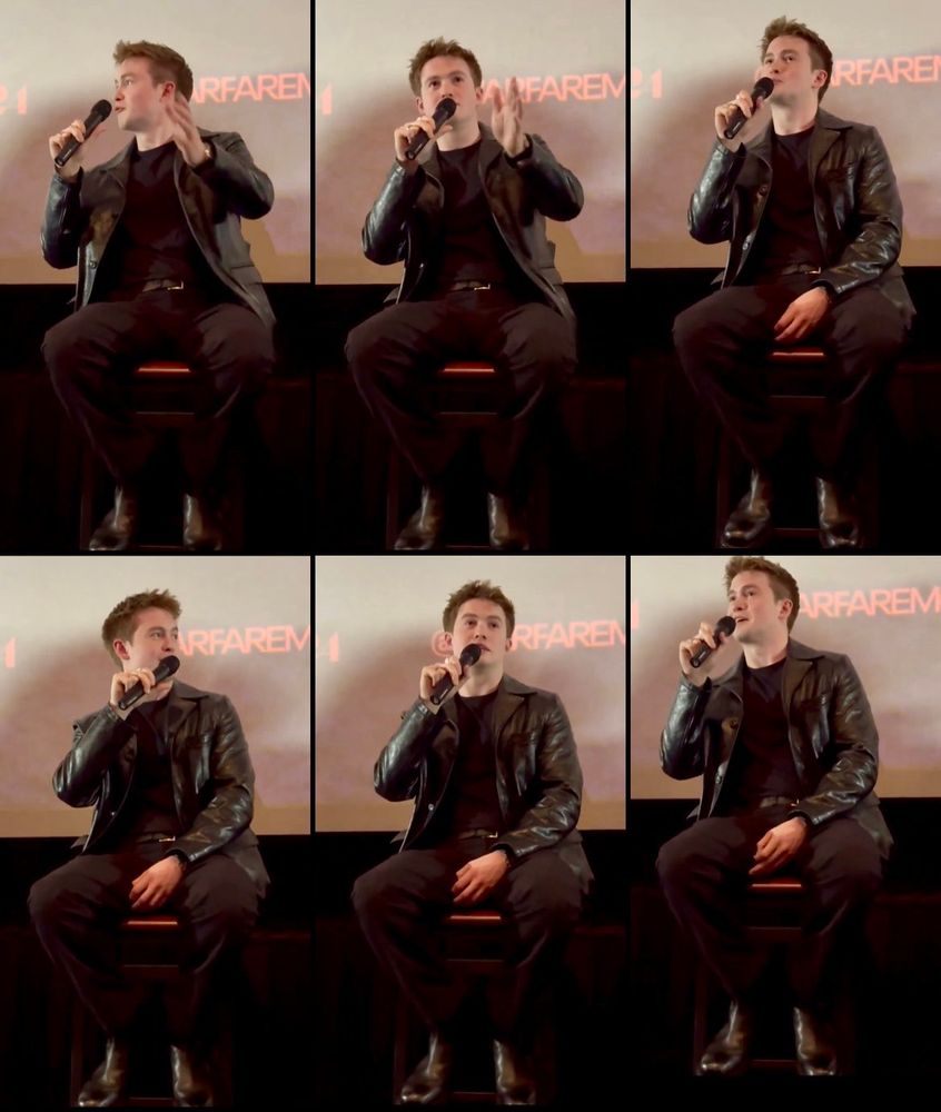 Various shots of Kit Connor at a recent screening of Warfare