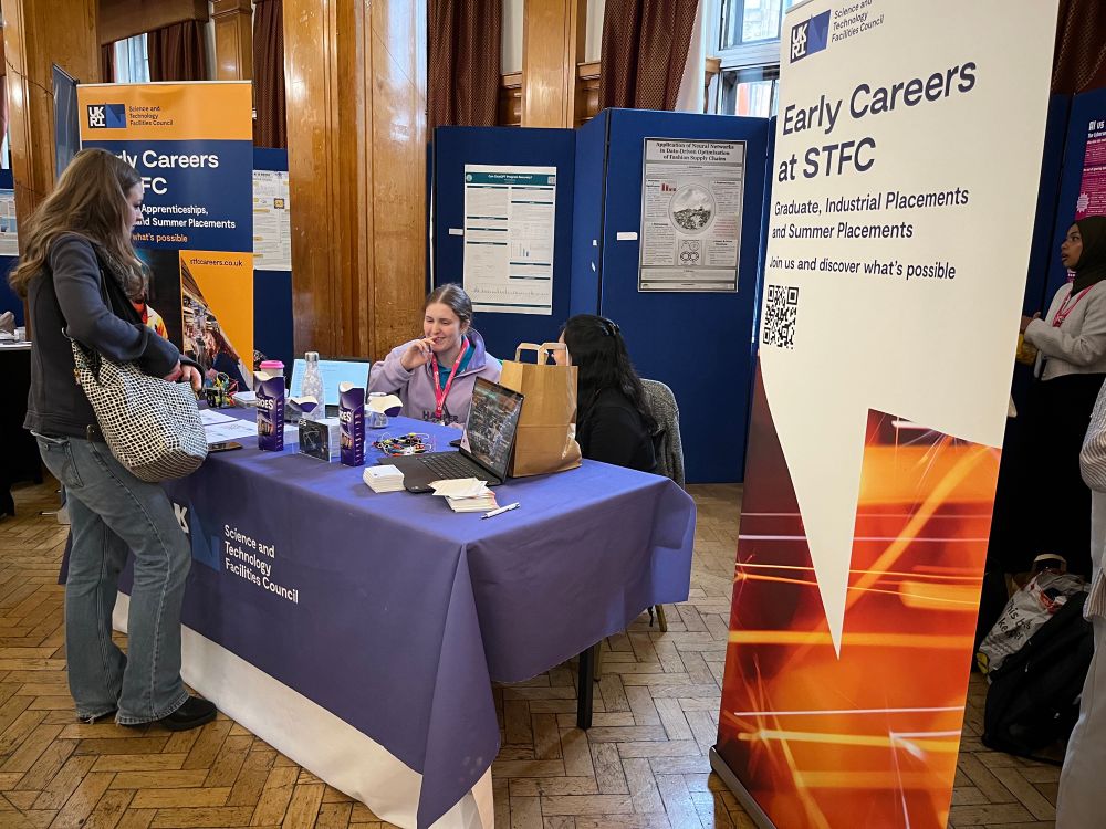 The STFC stall at the Lovelace Colloquium. STFC sponsored the people’s choice prize. 