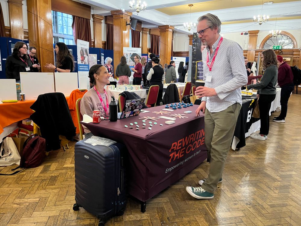 The Rewriting the Code stall at the Lovelace Colloquium. 