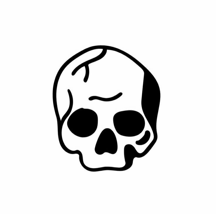 Desenho minimalista de caveira