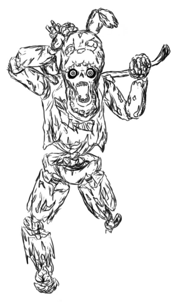 Unfinished springtrap art bc I cancelled my pc2 series.
