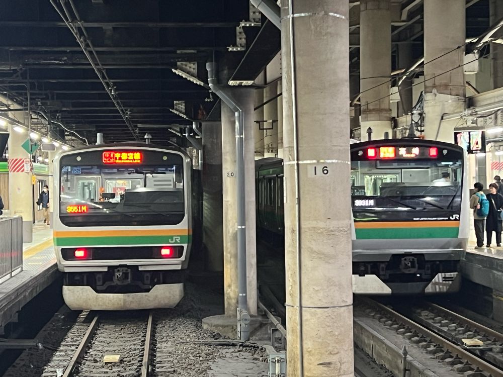 昨日の帰りに撮れたアーバン・ラビット。ラビットは宇都宮行きだそうです。