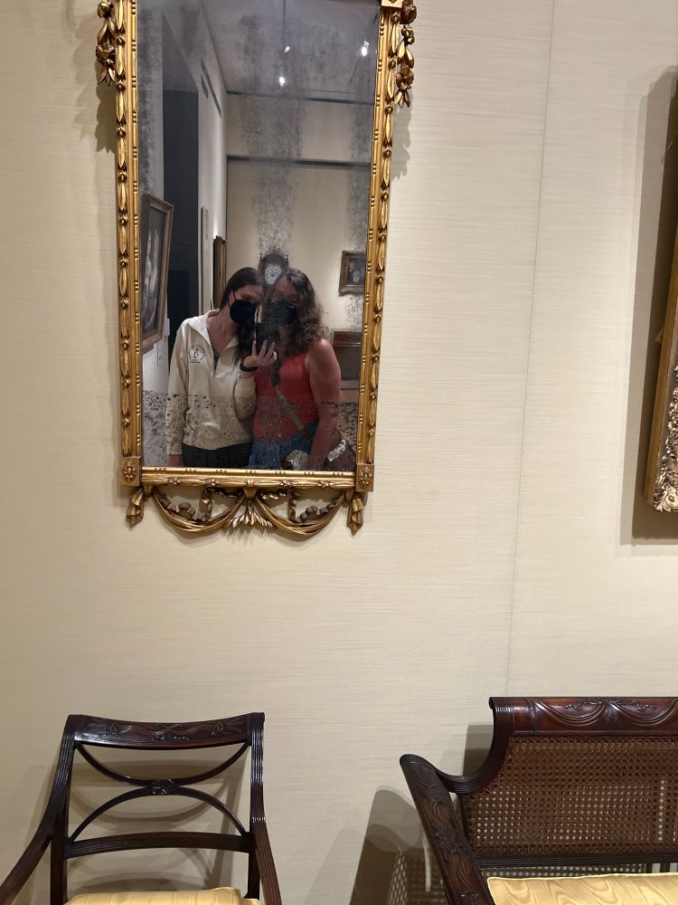 we love taking selfies in old mirrors