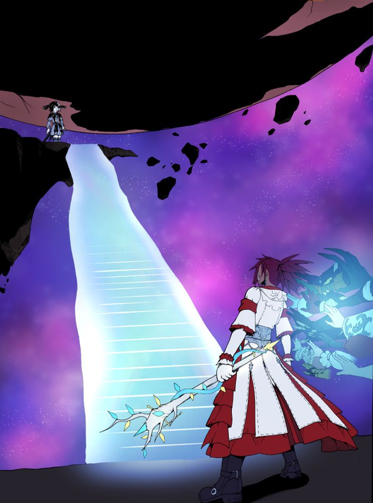 🎨Walking unto Journey's End🎨

Mix of traditional lineart and digital colors for a school assignment. It shows my WoL, Astrae Highwind, as a White Mage confronting Meteion in Ultima Thule at the end of Endwalker. Behind him are the allies, both new and old, fallen and standing, supporting him.