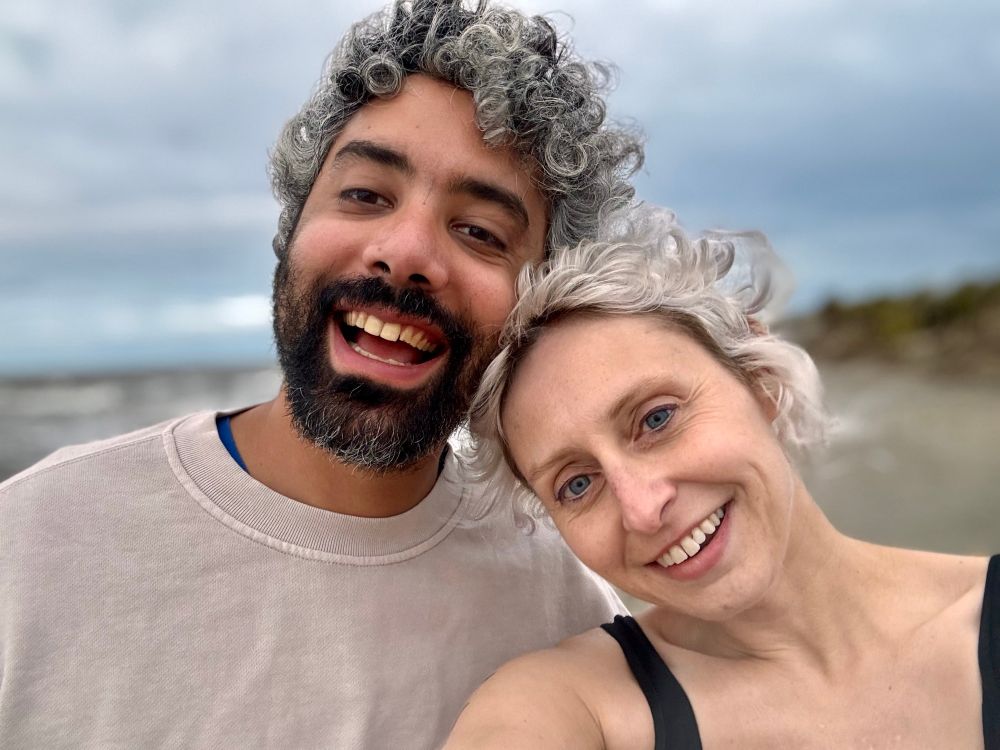 Will and me on Broadkill Beach