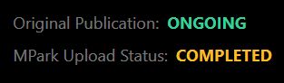 Original Publication: ONGOING
MPark Upload Status: COMPLETED