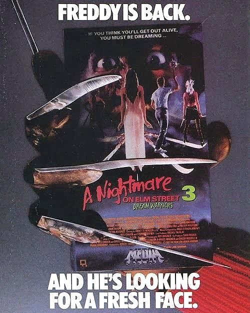Advertisement for A Nightmare On Elm Street 3: Dream Warriors on VHS #vhs #horror #fimsky 